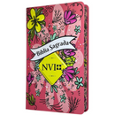 Bíblia Floral Alegre Letra Normal Capa Dura Slim Feminina Nvi
