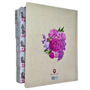 Bíblia Arranjo Floral Roxa Letra Jumbo Capa Dura Com Harpa e Aba Feminina Arc