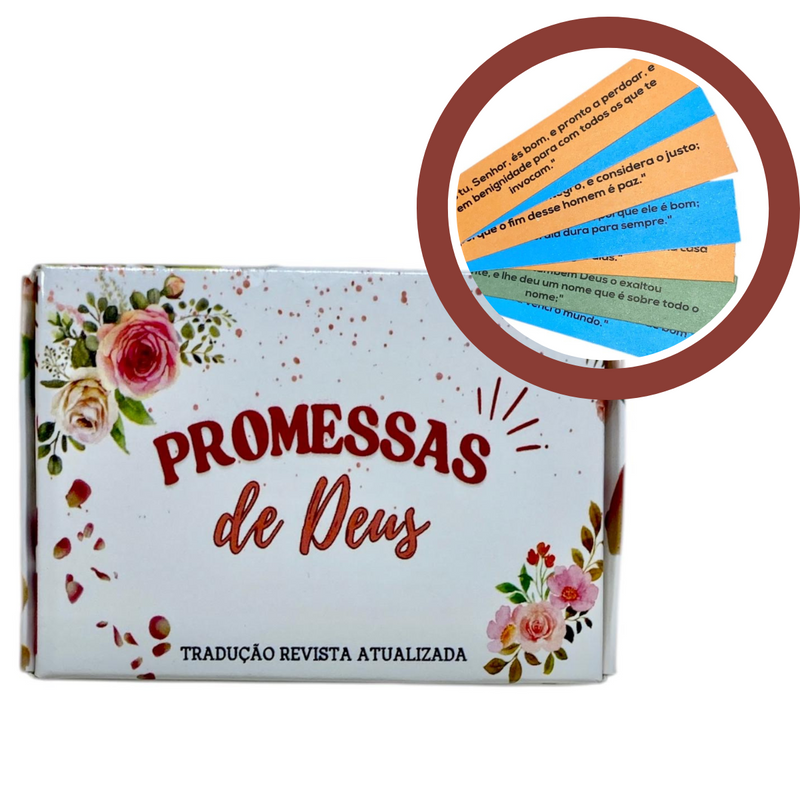 Caixinha de Promessas Com Versículos Diários Para Lembrancinhas - Mod. Jardim