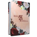 Bíblia Mulheres de Oração Flores Vermelha De Estudo Letra Gigante Capa Flexível Com Harpa Feminina Arc