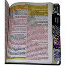 Bíblia Preta Letra Jumbo Capa Dura Arc Com Capa Protetora Harpa E Índice Abas Adesivas Masc