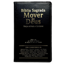 Bíblia Mover de Deus Cor Preta Com Estudo Letra Gigante Capa Flexível Com Harpa e Índice Masculina Arc