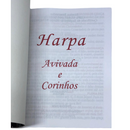 Livro Tradicional Branca Hinário Harpa Avivada e Corinhos Capa Brochura Letra Gigante