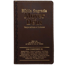 Bíblia Mover de Deus Cor Marrom Com Estudo Letra Gigante Capa Flexível Com Harpa Masculina Arc