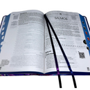 Bíblia Lion Roxa Letra Normal Capa Dura Masculina e Feminina Com Índice Ntlh