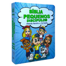 Bíblia Pequenos Discípulos Azul Infantil Letra Comum Capa Dura Com Harpa Masculina Arc