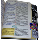 Bíblia Cor Preta Trigo Letra Jumbo Capa Dura Com Harpa e Aba Adesiva Masculina