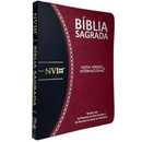 Bíblia Bordô e Preta Letra Normal Capa Flexível Slim Large Masculina Nvi