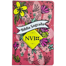 Bíblia Floral Alegre Letra Normal Capa Dura Slim Feminina Nvi