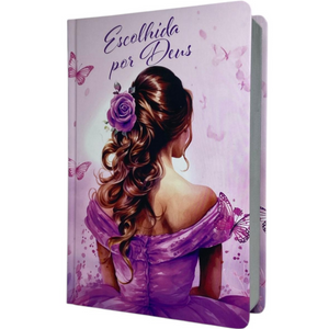 Bíblia Escolhida Por Deus Letra Gigante Capa Dura Com Harpa Feminina Arc