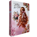 Bíblia Filha Do Rei Letra Gigante Capa Dura Com Harpa Feminina Arc