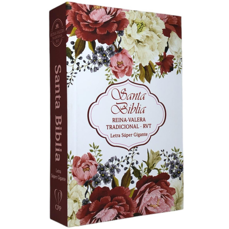 Bíblia Floral Colores Letra Super Gigante Capa Dura Feminina Rvt Em Espanhol