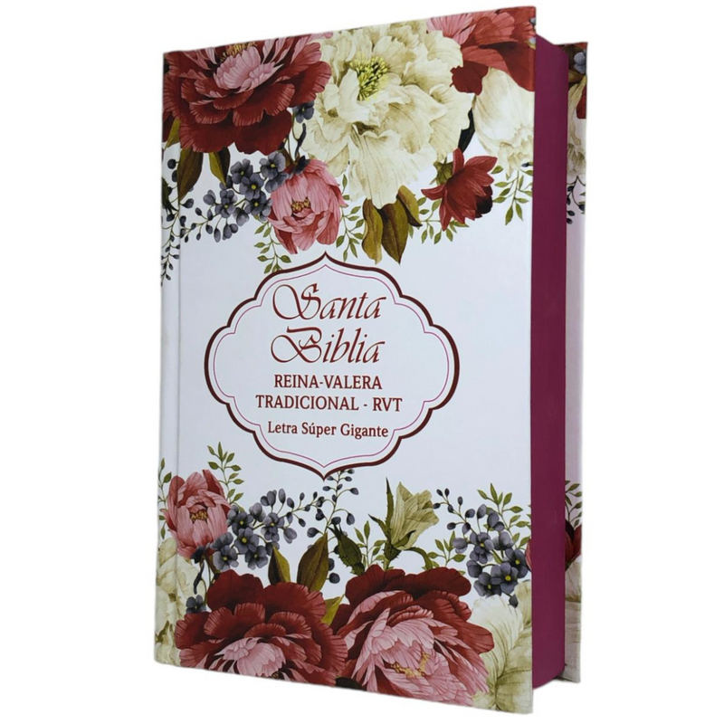 Bíblia Floral Colores Letra Super Gigante Capa Dura Feminina Rvt Em Espanhol