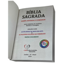 Bíblia Flor Dourada Letra Gigante Capa Brochura Com Harpa Feminina e Masculina Arc