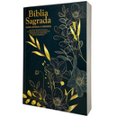 Bíblia Flor Dourada Letra Gigante Capa Brochura Com Harpa Feminina e Masculina Arc