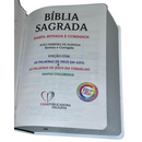 Bíblia Ramos Branca Letra Hipergigante Capa Dura Com Harpa Feminina Arc