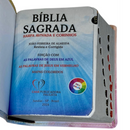 Bíblia Flores e Borboletas Letra Grande Capa Flexível Com Harpa e Índice Feminina Arc