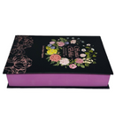 Bíblia Flores Negro Letra Super Gigante Capa Dura Feminina Rvt Em Espanhol