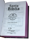 Bíblia Flores Negro Letra Super Gigante Capa Dura Feminina Rvt Em Espanhol