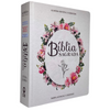 Bíblia Flor Minimalista Letra Jumbo Capa Dura Com Harpa e Índice Feminina Arc