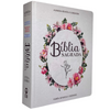 Bíblia Flor Minimalista Letra Jumbo Capa Dura Com Harpa Feminina Arc