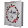 Bíblia Flor Minimalista Letra Jumbo Capa Dura Com Harpa Feminina Arc