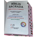 Bíblia Flor Rosa Letra Hipergigante Capa Dura Com Harpa e Índice Feminina Arc