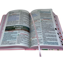 Bíblia Flor Rosa Letra Hipergigante Capa Dura Com Harpa e Índice Feminina Arc