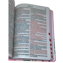 Bíblia Flor Rosa Letra Hipergigante Capa Dura Com Harpa e Índice Feminina Arc