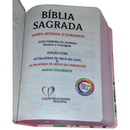 Bíblia Flor Rosa Letra Hipergigante Capa Dura Com Harpa Feminina Arc