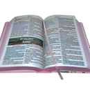 Bíblia Flor Rosa Letra Hipergigante Capa Dura Com Harpa Feminina Arc