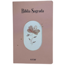 Bíblia Flor Rosa Letra Gigante Capa Brochura Com Índice Lateral Feminina Nvi