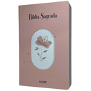 Bíblia Flor Rosa Letra Gigante Capa Brochura Feminina Nvi