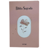 Bíblia Flor Rosa Letra Gigante Capa Brochura Feminina Nvi