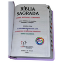 Bíblia Cor Lilás Letra Gigante Capa Flexível Com Harpa e Índice Colorida Arc