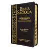 Bíblia Cor Marrom Letra Gigante Capa Flexível Com Harpa e Índice Colorida Arc
