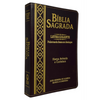 Bíblia Cor Marrom Letra Gigante Capa Flexível Com Harpa e Índice Colorida Arc
