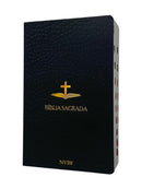 Kit Com 20 Un Bíblias Capa Brochura Cruz Tradicional e Cruz Florida Letra Gigante Linguagem NVI Com Índice