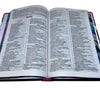 Bíblia Sagrada Evangélica Letra Normal Capa Dura Slim Linguagem NVI Floral Magenta Cristã