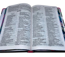 Bíblia Sagrada Evangélica Letra Normal Capa Dura Slim Linguagem NVI Floral Magenta Cristã