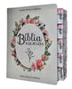 Bíblia Evangélica Letra Jumbo Grande Capa Dura Flor Minimalista Arc Com Harpa e Abas Adesivas