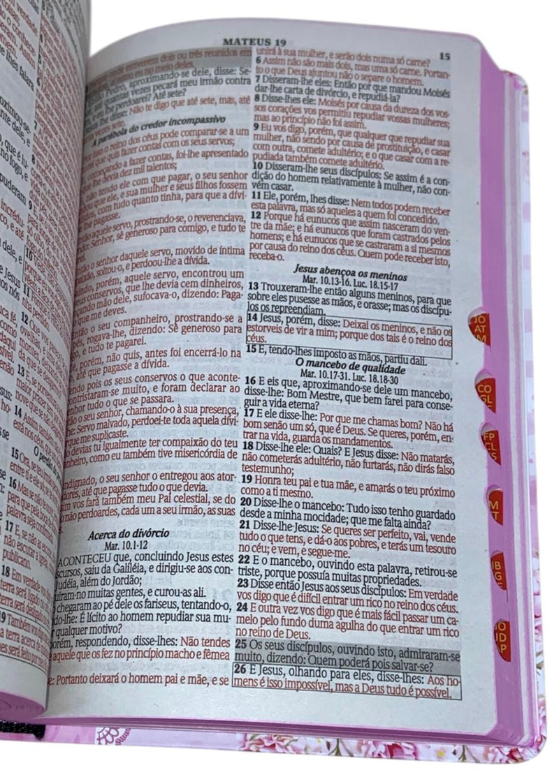 Kit 2 Bíblias Sagrada - Capa Semi Flexivel Letra Gigante Sou Amada e Deus é Bom - Arc