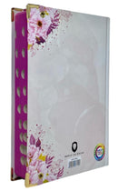 Bíblia Capa Dura Com Elástico Rosa E Medalhão Letra Gigante Com Harpa - Leão Flores Rosa E Índice