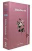 Bíblia Sagrada Letra Hipergigante PPM Capa Dura Flor Rosa Feminina Com Harpa ARC e Índice