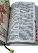 Bíblia Sagrada Letra Hipergigante PPM Capa Dura Flores Branca Feminina Com Harpa ARC Com Índice