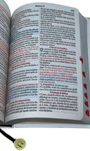 Bíblia Sagrada Letra Hipergigante PPM Capa Dura Flores Branca Feminina Com Harpa ARC Com Índice