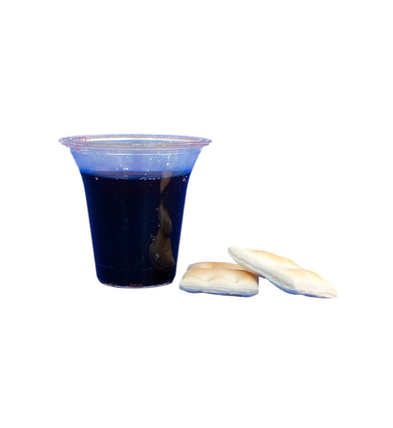 Santa Ceia Individual 48 Cálices com Suco e Pão | Praticidade e Segurança na Comunhão Padrão