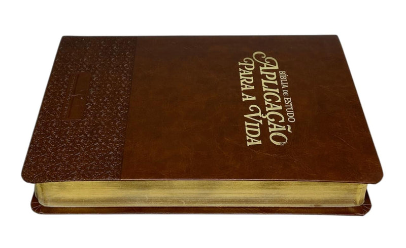 Bíblia Aplicão Para a Vida Marrom Letra Grande Flexivel ARC - CPP