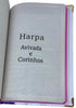 Bíblia Capa Dura com Elástico Rosa e Medalhão Letra Gigante - Leão Coroa
