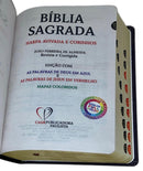 Bíblia Cor Marrom Letra Gigante Capa Semi Flexível Com Harpa e Índice Colorida Arc